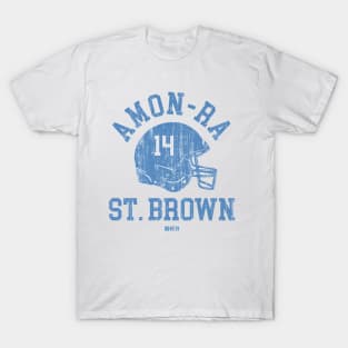 Amon-Ra St. Brown Detroit Helmet Font T-Shirt